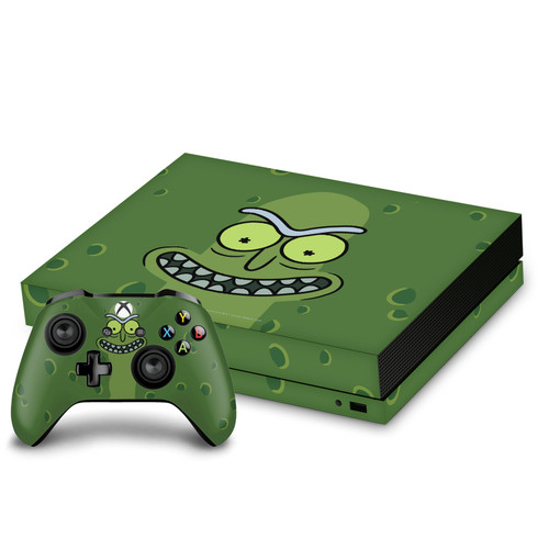 Rick And Morty Graphics Pickle Rick Vinyl Sticker Skin Decal Cover for Microsoft Xbox One X Bundle