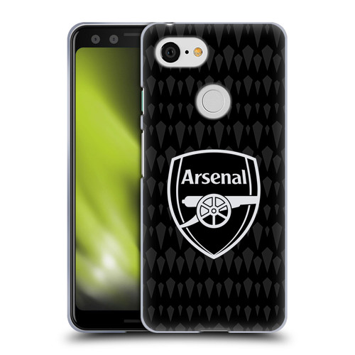 Arsenal FC 2023/24 Crest Kit Home Goalkeeper Soft Gel Case for Google Pixel 3