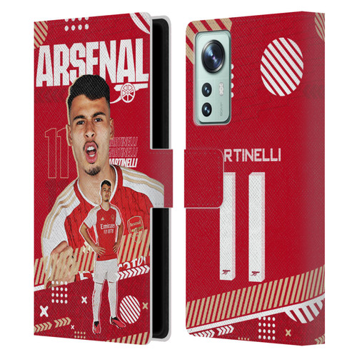 Arsenal FC 2023/24 First Team Gabriel Leather Book Wallet Case Cover For Xiaomi 12