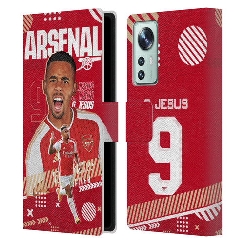 Arsenal FC 2023/24 First Team Gabriel Jesus Leather Book Wallet Case Cover For Xiaomi 12