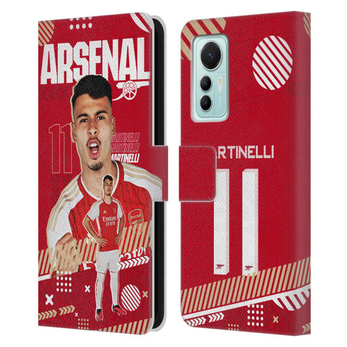 Arsenal FC 2023/24 First Team Gabriel Leather Book Wallet Case Cover For Xiaomi 12 Lite