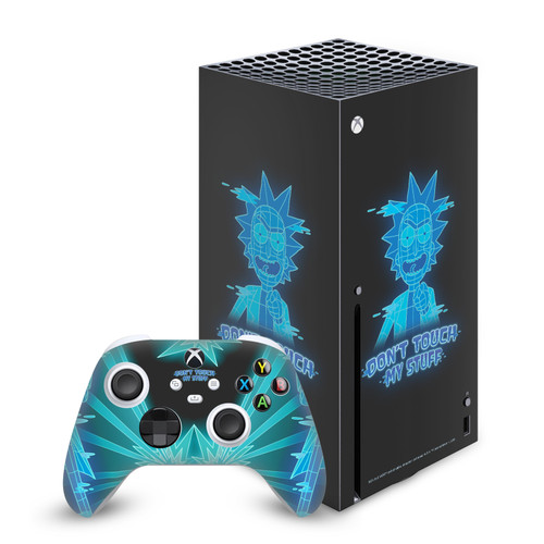 Rick And Morty Graphics Don't Touch My Stuff Vinyl Sticker Skin Decal Cover for Microsoft Series X Console & Controller