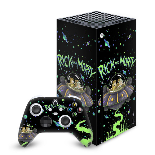 Rick And Morty Graphics The Space Cruiser Vinyl Sticker Skin Decal Cover for Microsoft Series X Console & Controller