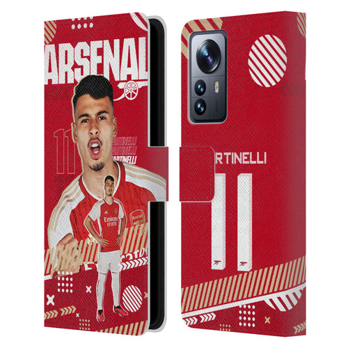 Arsenal FC 2023/24 First Team Gabriel Leather Book Wallet Case Cover For Xiaomi 12 Pro