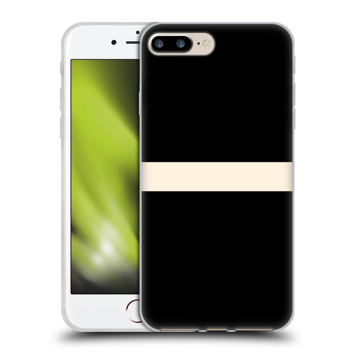 Kierkegaard Design Studio Art Stripe Minimalist Black Cream Soft Gel Case for Apple iPhone 7 Plus / iPhone 8 Plus