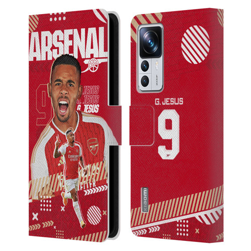 Arsenal FC 2023/24 First Team Gabriel Jesus Leather Book Wallet Case Cover For Xiaomi 12T Pro