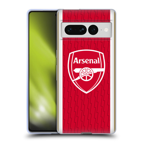 Arsenal FC 2023/24 Crest Kit Home Soft Gel Case for Google Pixel 7 Pro
