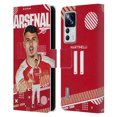 Arsenal FC 2023/24 First Team Gabriel Leather Book Wallet Case Cover For Xiaomi 12T Pro