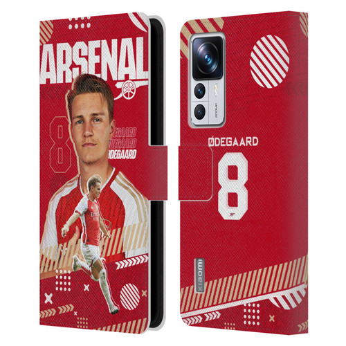 Arsenal FC 2023/24 First Team Martin Ødegaard Leather Book Wallet Case Cover For Xiaomi 12T Pro