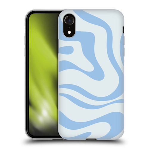 Kierkegaard Design Studio Art Blue Abstract Swirl Pattern Soft Gel Case for Apple iPhone XR