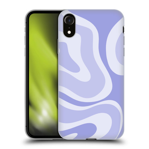 Kierkegaard Design Studio Art Modern Liquid Swirl Purple Soft Gel Case for Apple iPhone XR