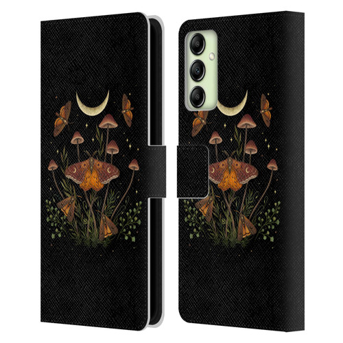 Episodic Drawing Illustration Animals Autumn Light Underwings Leather Book Wallet Case Cover For Samsung Galaxy A14 5G