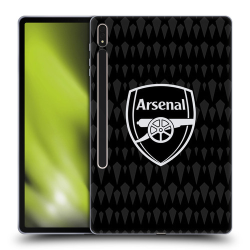 Arsenal FC 2023/24 Crest Kit Home Goalkeeper Soft Gel Case for Samsung Galaxy Tab S8 Plus