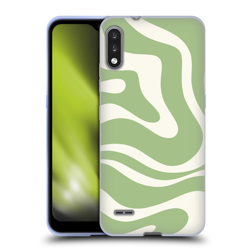 Kierkegaard Design Studio Art Modern Liquid Swirl in Sage Soft Gel Case for LG K22