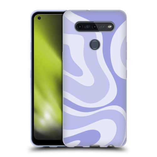 Kierkegaard Design Studio Art Modern Liquid Swirl Purple Soft Gel Case for LG K51S