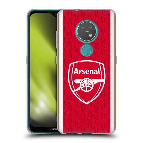 Arsenal FC 2023/24 Crest Kit Home Soft Gel Case for Nokia 6.2 / 7.2