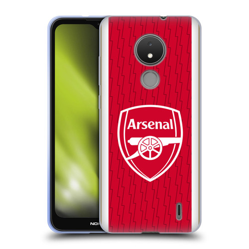 Arsenal FC 2023/24 Crest Kit Home Soft Gel Case for Nokia C21
