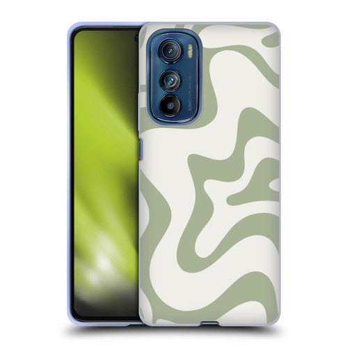 Kierkegaard Design Studio Art Retro Liquid Swirl Sage Green Soft Gel Case for Motorola Edge 30