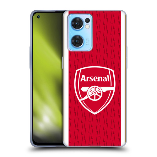 Arsenal FC 2023/24 Crest Kit Home Soft Gel Case for OPPO Reno7 5G / Find X5 Lite