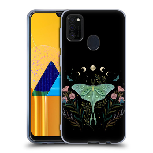 Episodic Drawing Illustration Animals Moth and Flowers Soft Gel Case for Samsung Galaxy M30s (2019)/M21 (2020)