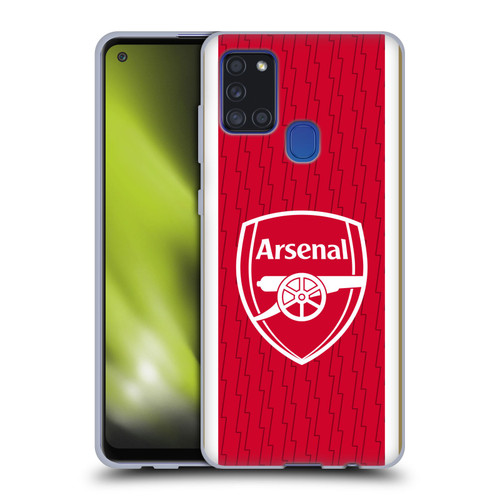 Arsenal FC 2023/24 Crest Kit Home Soft Gel Case for Samsung Galaxy A21s (2020)