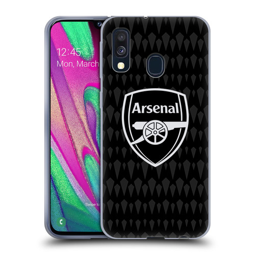 Arsenal FC 2023/24 Crest Kit Home Goalkeeper Soft Gel Case for Samsung Galaxy A40 (2019)