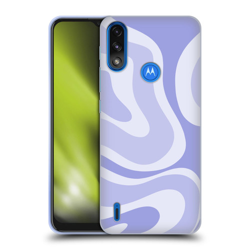 Kierkegaard Design Studio Art Modern Liquid Swirl Purple Soft Gel Case for Motorola Moto E7 Power / Moto E7i Power