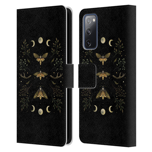Episodic Drawing Illustration Animals Death Head Moth Night Leather Book Wallet Case Cover For Samsung Galaxy S20 FE / 5G