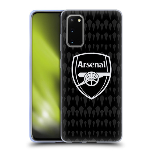 Arsenal FC 2023/24 Crest Kit Home Goalkeeper Soft Gel Case for Samsung Galaxy S20 / S20 5G