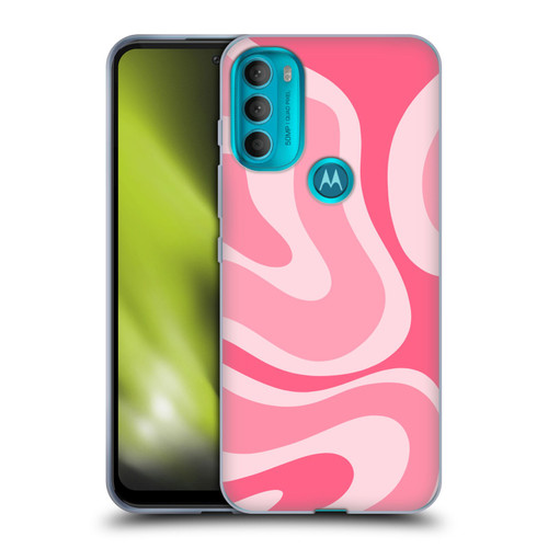 Kierkegaard Design Studio Art Modern Liquid Swirl Candy Pink Soft Gel Case for Motorola Moto G71 5G