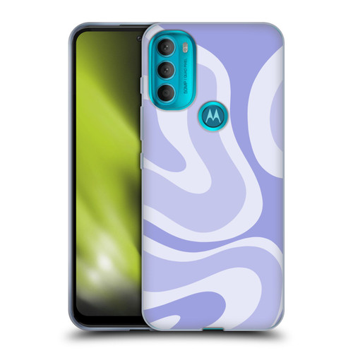 Kierkegaard Design Studio Art Modern Liquid Swirl Purple Soft Gel Case for Motorola Moto G71 5G