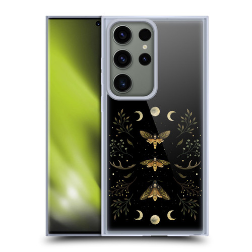 Episodic Drawing Illustration Animals Death Head Moth Night Soft Gel Case for Samsung Galaxy S23 Ultra 5G
