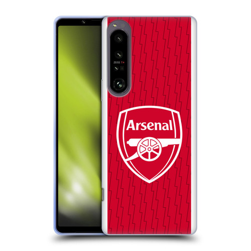 Arsenal FC 2023/24 Crest Kit Home Soft Gel Case for Sony Xperia 1 IV
