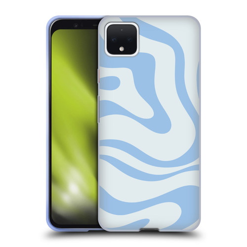 Kierkegaard Design Studio Art Blue Abstract Swirl Pattern Soft Gel Case for Google Pixel 4 XL