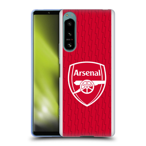 Arsenal FC 2023/24 Crest Kit Home Soft Gel Case for Sony Xperia 5 IV