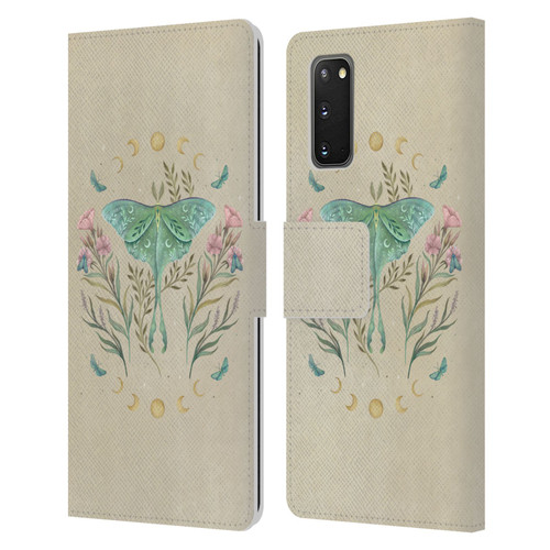Episodic Drawing Illustration Animals Moth, Butterflies, & Flowers Leather Book Wallet Case Cover For Samsung Galaxy S20 / S20 5G