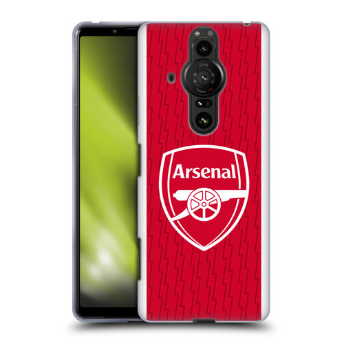 Arsenal FC 2023/24 Crest Kit Home Soft Gel Case for Sony Xperia Pro-I