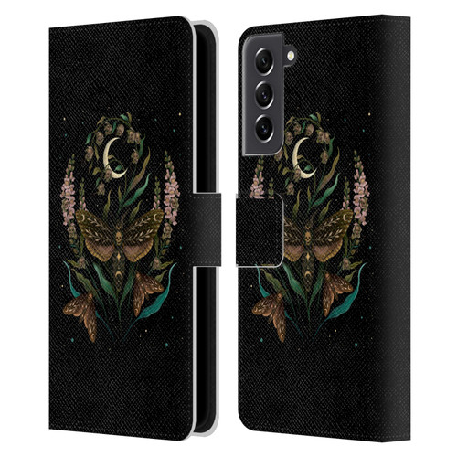 Episodic Drawing Illustration Animals Death Head Leather Book Wallet Case Cover For Samsung Galaxy S21 FE 5G