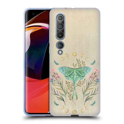 Episodic Drawing Illustration Animals Moth, Butterflies, & Flowers Soft Gel Case for Xiaomi Mi 10 5G / Mi 10 Pro 5G