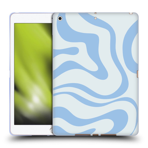 Kierkegaard Design Studio Art Blue Abstract Swirl Pattern Soft Gel Case for Apple iPad 10.2 2019/2020/2021