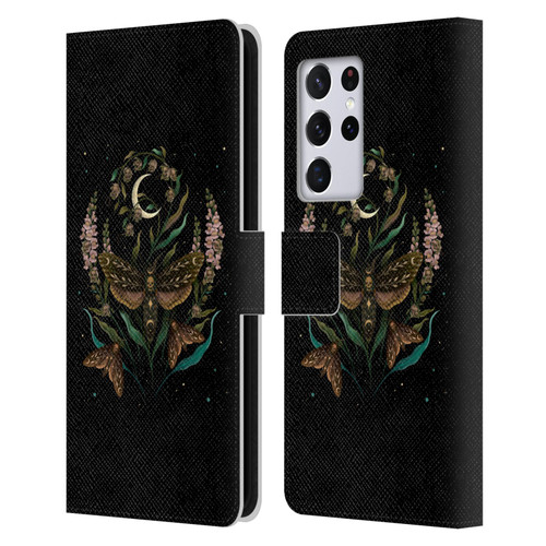 Episodic Drawing Illustration Animals Death Head Leather Book Wallet Case Cover For Samsung Galaxy S21 Ultra 5G