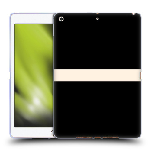 Kierkegaard Design Studio Art Stripe Minimalist Black Cream Soft Gel Case for Apple iPad 10.2 2019/2020/2021