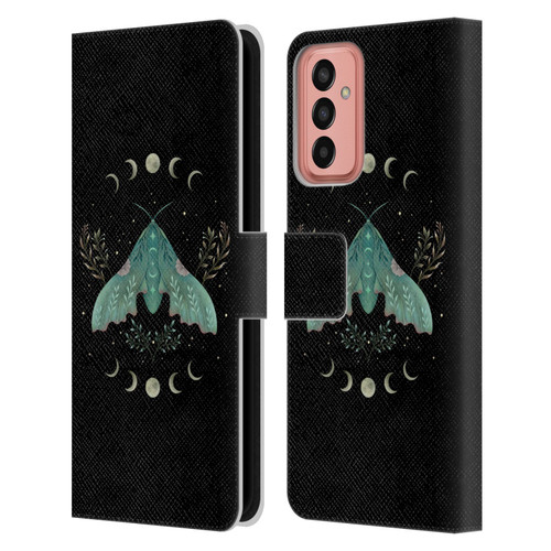 Episodic Drawing Illustration Animals Luna And Moth Leather Book Wallet Case Cover For Samsung Galaxy M13 (2022)