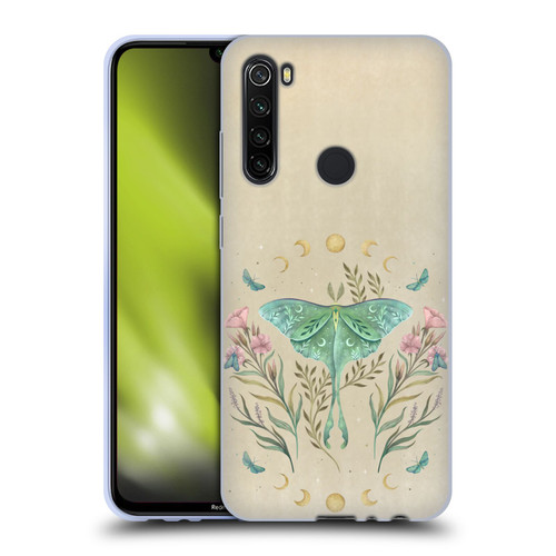Episodic Drawing Illustration Animals Moth, Butterflies, & Flowers Soft Gel Case for Xiaomi Redmi Note 8T