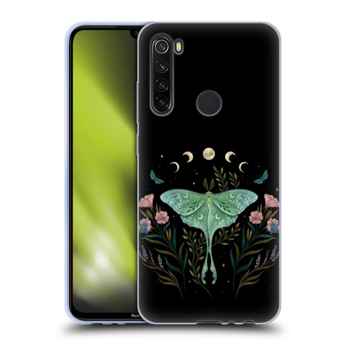 Episodic Drawing Illustration Animals Moth and Flowers Soft Gel Case for Xiaomi Redmi Note 8T