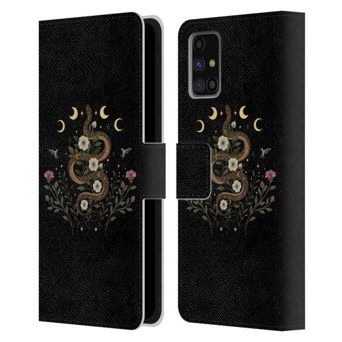 Episodic Drawing Illustration Animals Serpent Spell Leather Book Wallet Case Cover For Samsung Galaxy M31s (2020)