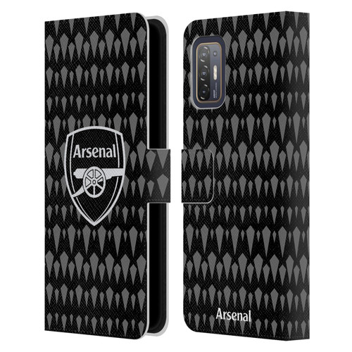 Arsenal FC 2023/24 Crest Kit Home Goalkeeper Leather Book Wallet Case Cover For HTC Desire 21 Pro 5G