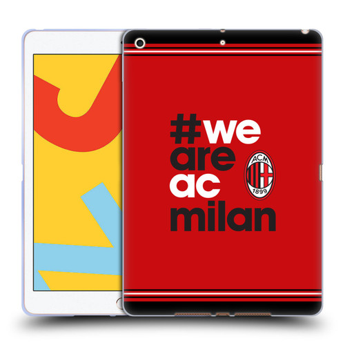 AC Milan Crest Stripes Soft Gel Case for Apple iPad 10.2 2019/2020/2021