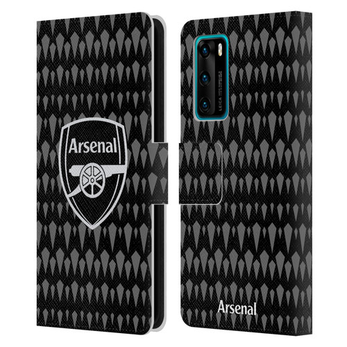 Arsenal FC 2023/24 Crest Kit Home Goalkeeper Leather Book Wallet Case Cover For Huawei P40 5G
