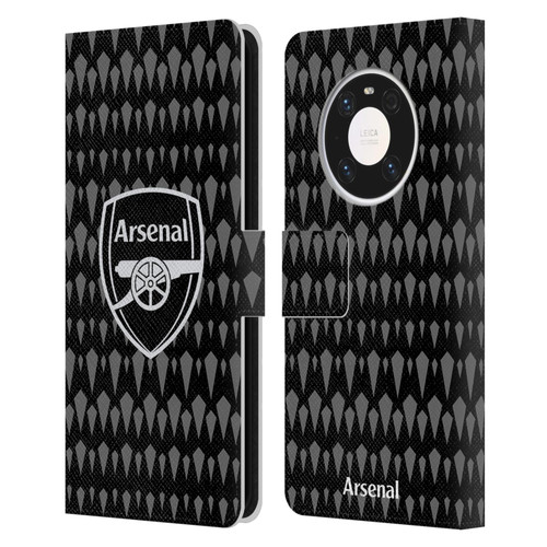Arsenal FC 2023/24 Crest Kit Home Goalkeeper Leather Book Wallet Case Cover For Huawei Mate 40 Pro 5G